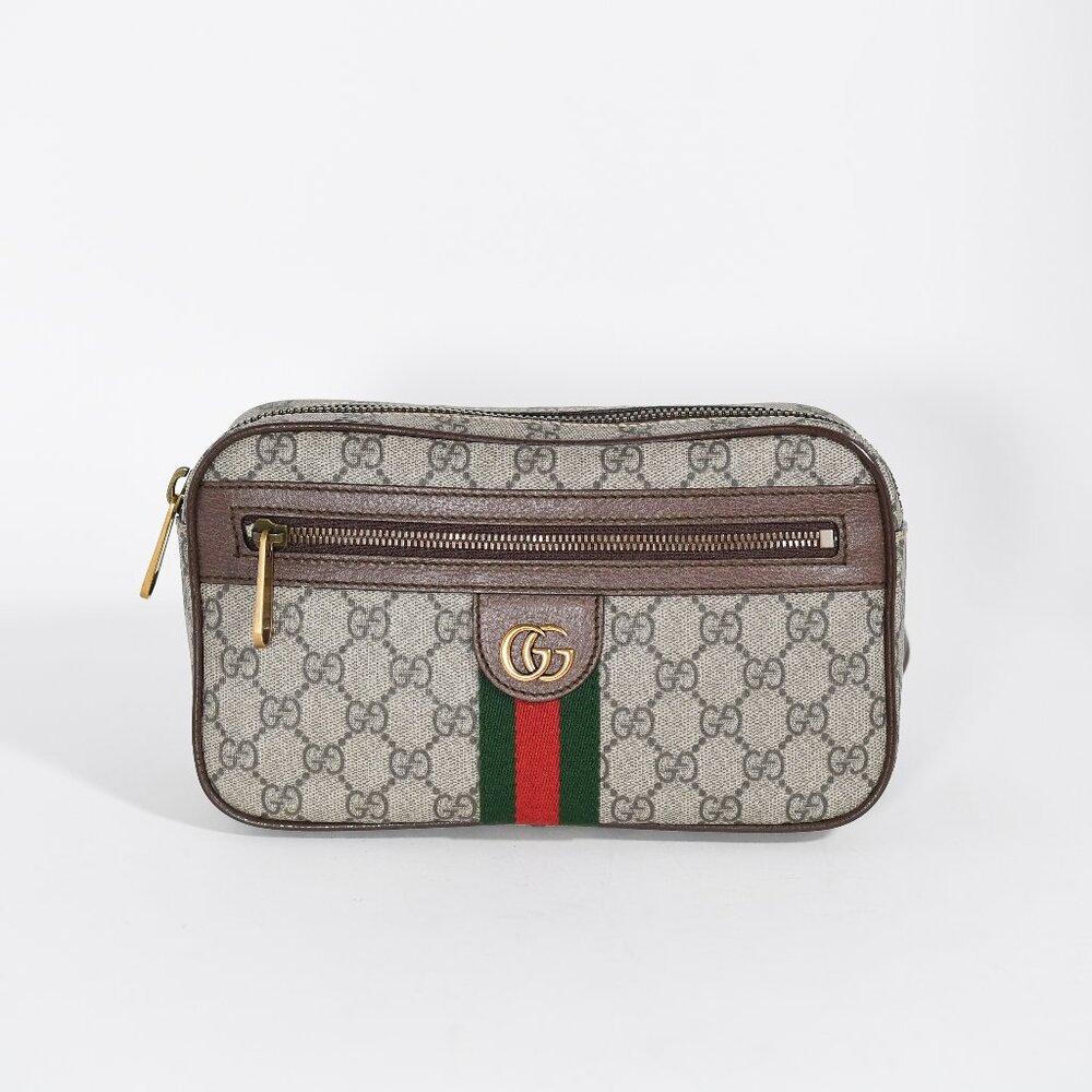 Gucci GG Supreme Ophidia Belt Bag with Adjustable Strap Classic Web Stripe